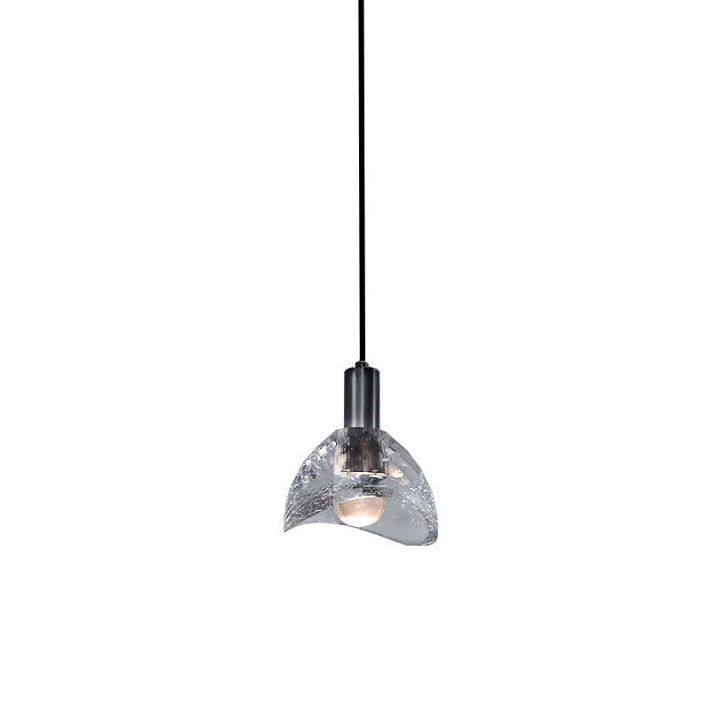 

Copper Simple Light Luxury Bedroom Bedside Single Head Crystal Chandelier Creative Bar Livingroom Hanglampen Lighting EB50DD