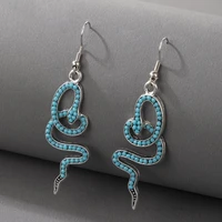 docona bohemia beeded stone snake drop dangel earrings for women charms silver color animal earring cheap jewelry drop shipping