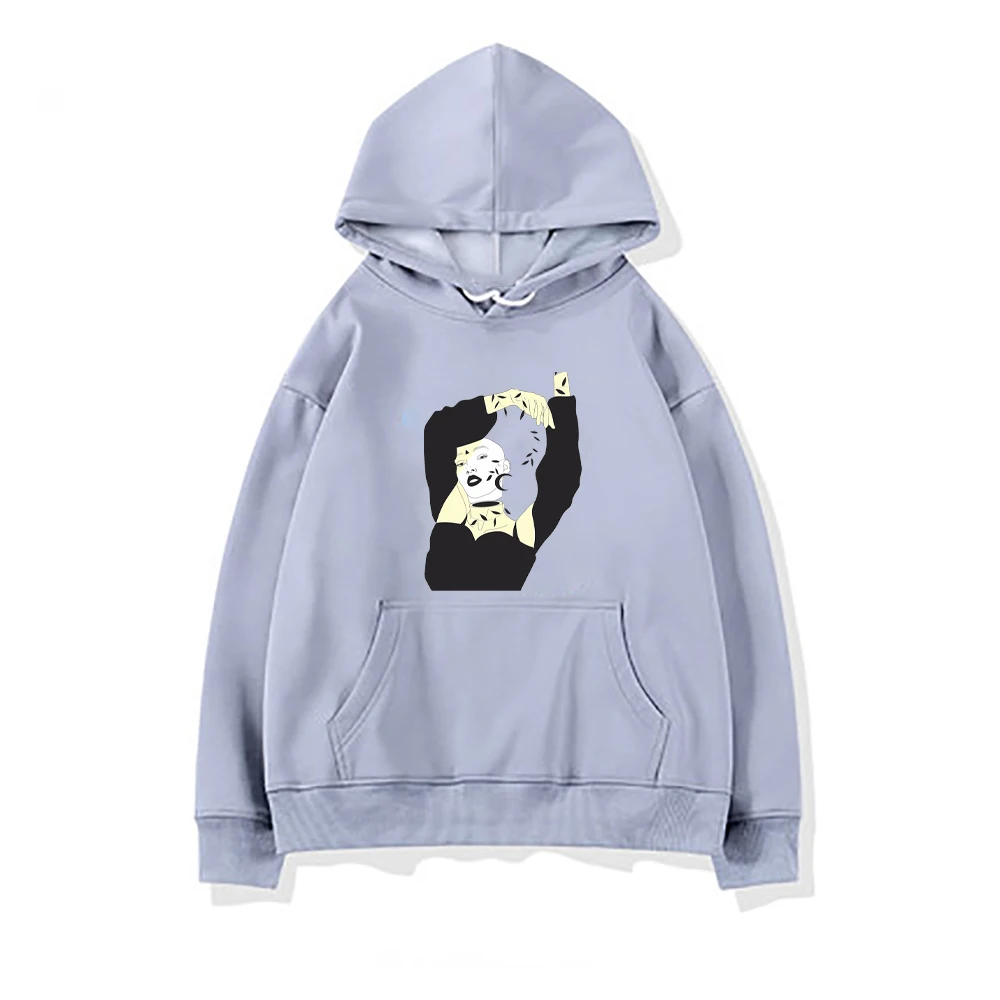

Bald Girl Printing Hoodies Woman Creativity Vintage Clothes Fashion Casual Sweahoodies Autumn O-Neck Female Hip Hop Hoodie