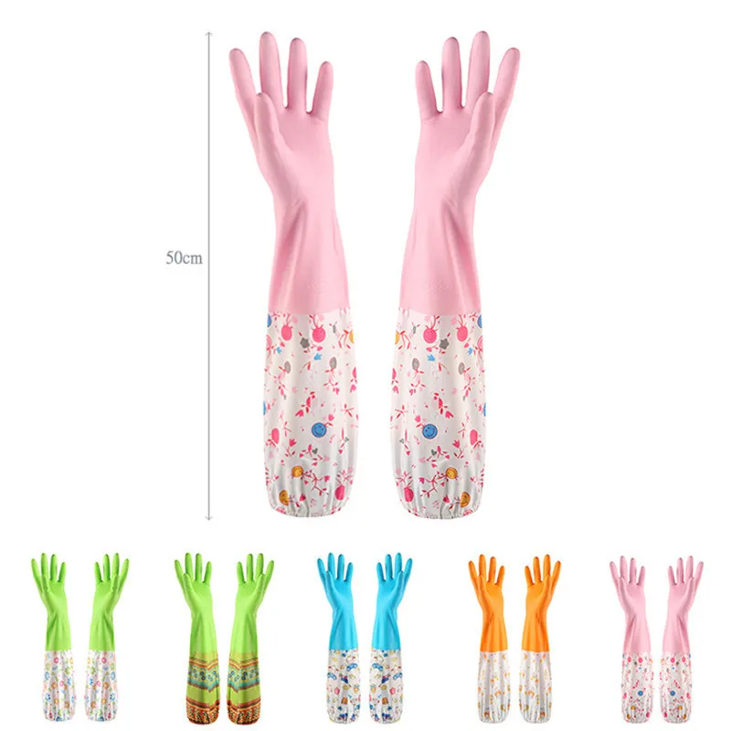 1 пара Многоцелевой длинные волшебные перчатки из силиконовой резины