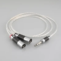 odin silver plated 6 35mm to 2 cabon fiber xlr male cable hifi dac digital cable dac amplifier