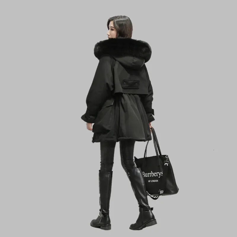 Зимняя утолщенная хлопковая одежда для женщин большие размеры свободные