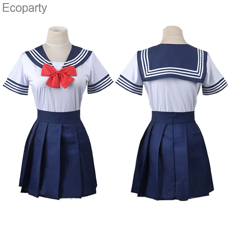 Сексуальная женская школьная форма платье Женский комплект в стиле Лолиты из