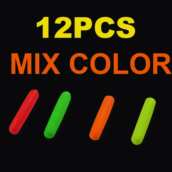 12pcs mix JIGEECARP 12 шт. пенопластовая баллонная установка поплавок EVA для рыбалки Поплавковый наконечник визуальные бобы красный оранжевый желтый зеленый клемма принадлежности - Цвет: 12pcs mix