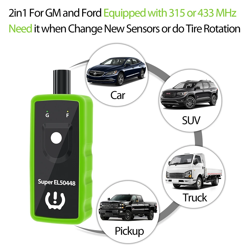 2 в 1 Super EL50448 TPMS переучить Сброс инструмент активатор датчик давления шинах для GM