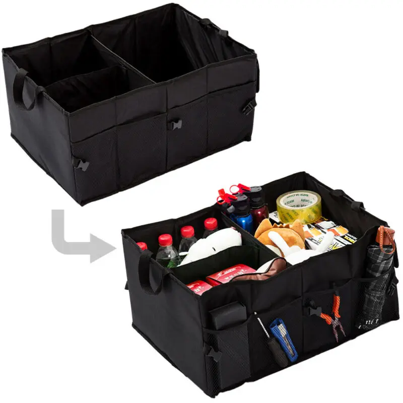 

Trunk Cargo Organizer Folding Collapsible Caddy Storage Bag Bin Car Truck SUV