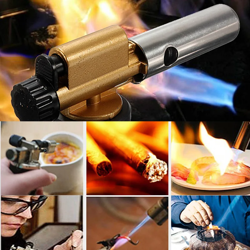 Flamethrower Burner Butane Gas Blow Torches Welding Gun Maker Torch M60 Ignition Outdoor Camping Picnic BBQ Tool |