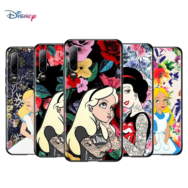 

Disney Cartoon Animation Alice Princess For Huawei P50 P40 P30 P20 P10 P9 P8 Lite E Mini Pro Plus 5G TPU Silicone Phone Case