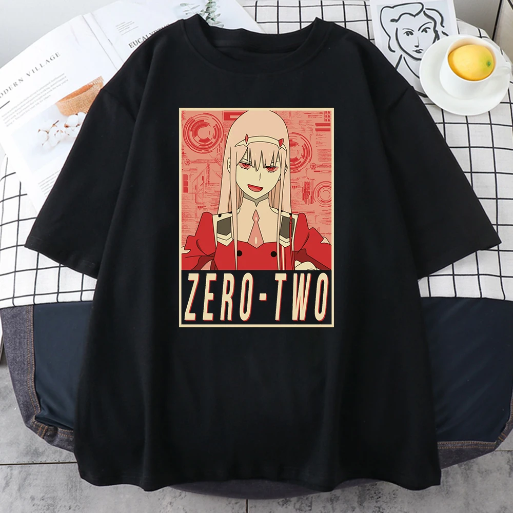 

Null Zwei Anime Print T Shirt Weibliche Mode Tops Mode Komfortable Kurzarm Lustige Frauen T-Shirts