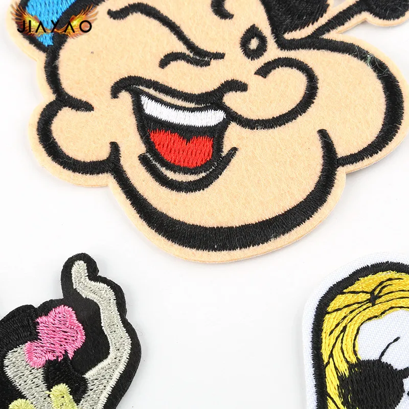 Милые Мультяшные персонажи модные наклейки с вышивкой значки аксессуары для
