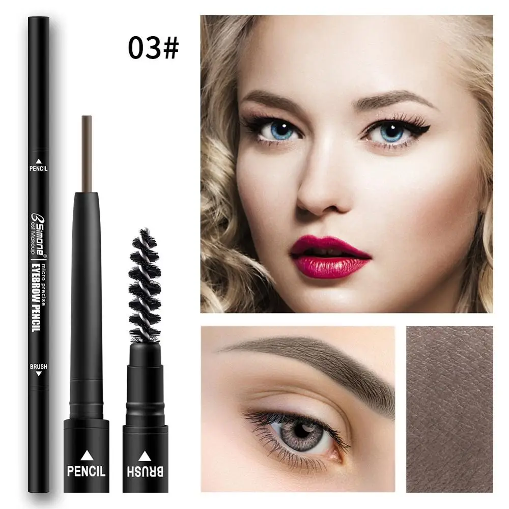 Тонкий сердечник с автоматическим поворотом для бровей карандаш водостойкий