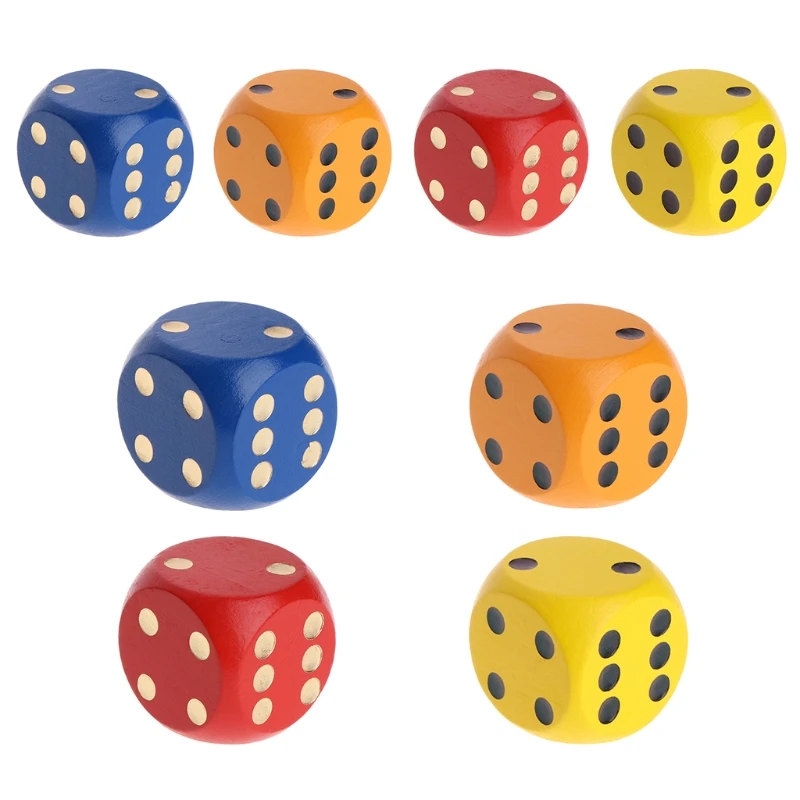 

Цвет точка деревянные кости 3 см 4 развлечения вечерние Семья игра Детские игрушки образования