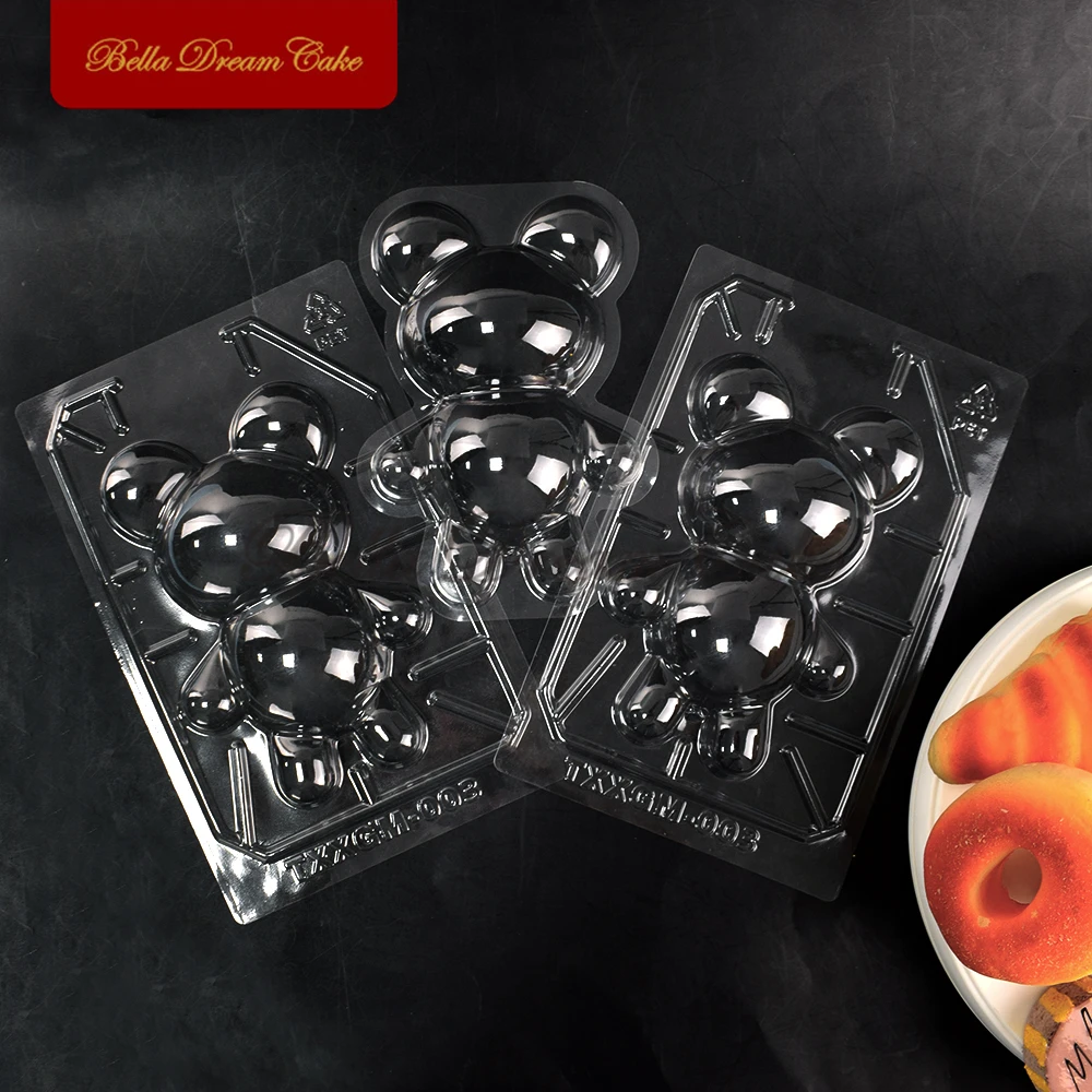 3D милый медведь искусственная самодельная креативная форма для мусса Подарочная