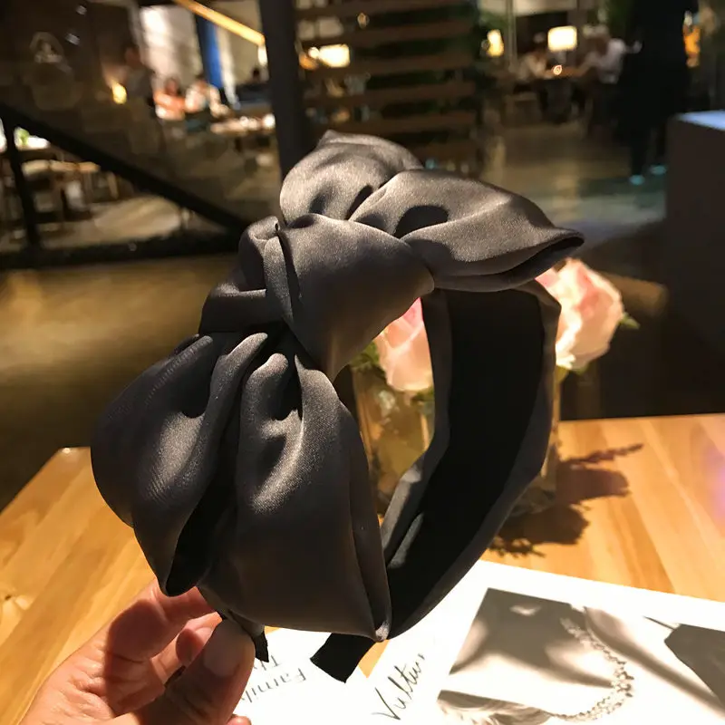 Повязка для волос однотонная женская многослойная мягкая головная повязка из