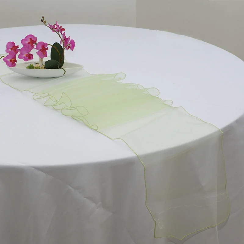 Настольная дорожка из органзы дешевая настольная украшение для свадьбы отеля