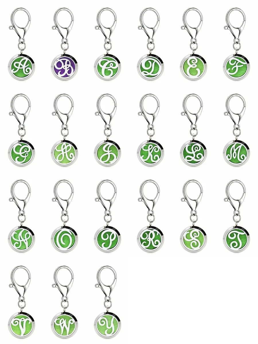 Английские буквы 25 мм диффузор медальон кольцо для ключей 316L ароматерапия из