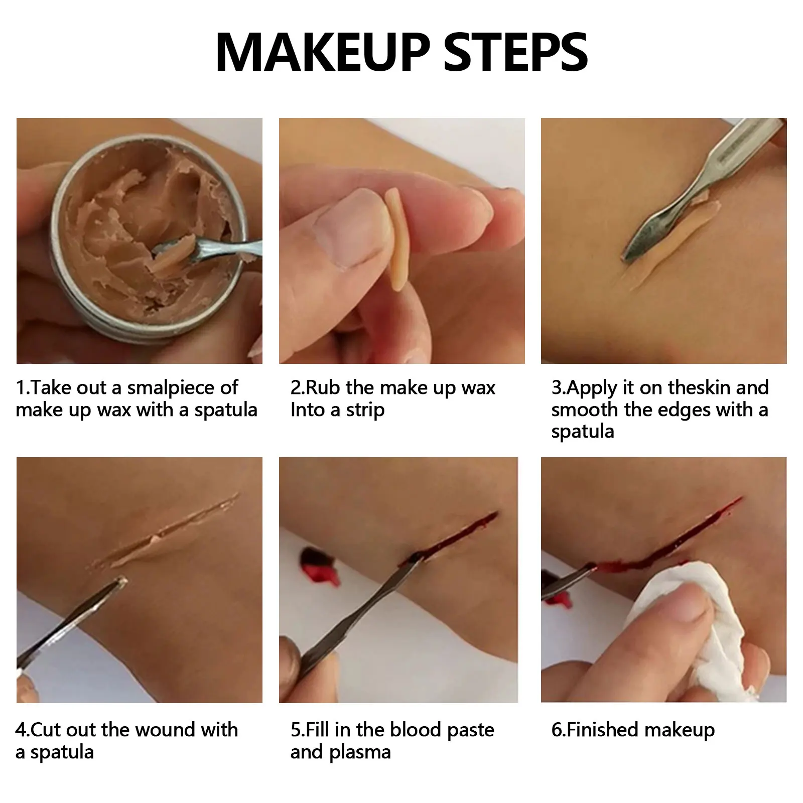 Набор для макияжа в стиле Хэллоуин искусственная косметика носа губка с лопаткой