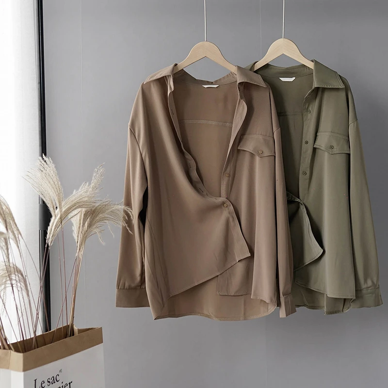 Белые рубашки Женские топы и блузки корейские с длинным рукавом женская одежда