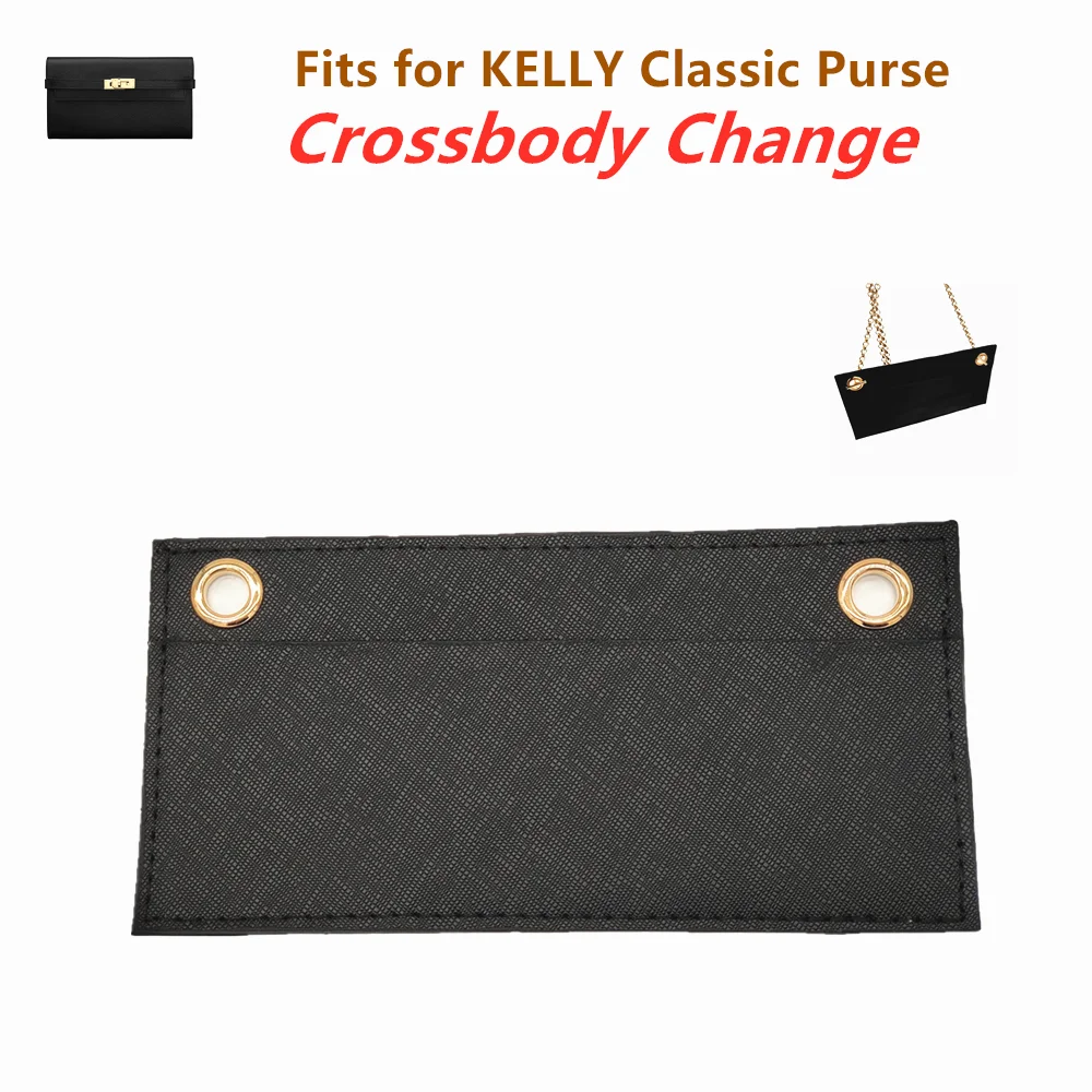 Bag Organizer Fits for kelly bag luxury genuine leather into crossbody bag for kelly pochette purse women's wallet carder holder