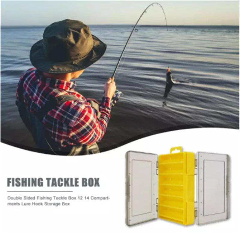 

Коробка для рыбалки, аксессуары для рыбалки на открытом воздухе, коробки для крючков для приманки, двухсторонний высокопрочный пластиковый...