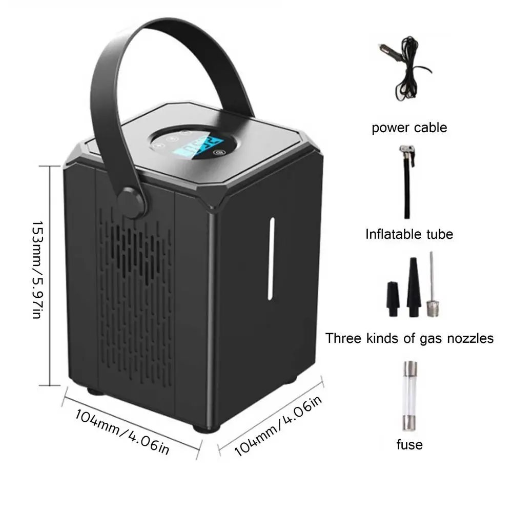 

Portable Air Compressor Electric Car Tyre Pump 12V Digital Tyre Rechargeable Inflator 6000 MAh For Bicycle Car Motorcycle Tires