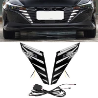 1 set abs tricolor turn signal running daytime running light automotive exterior styling accessories for hyundai elantra 2021