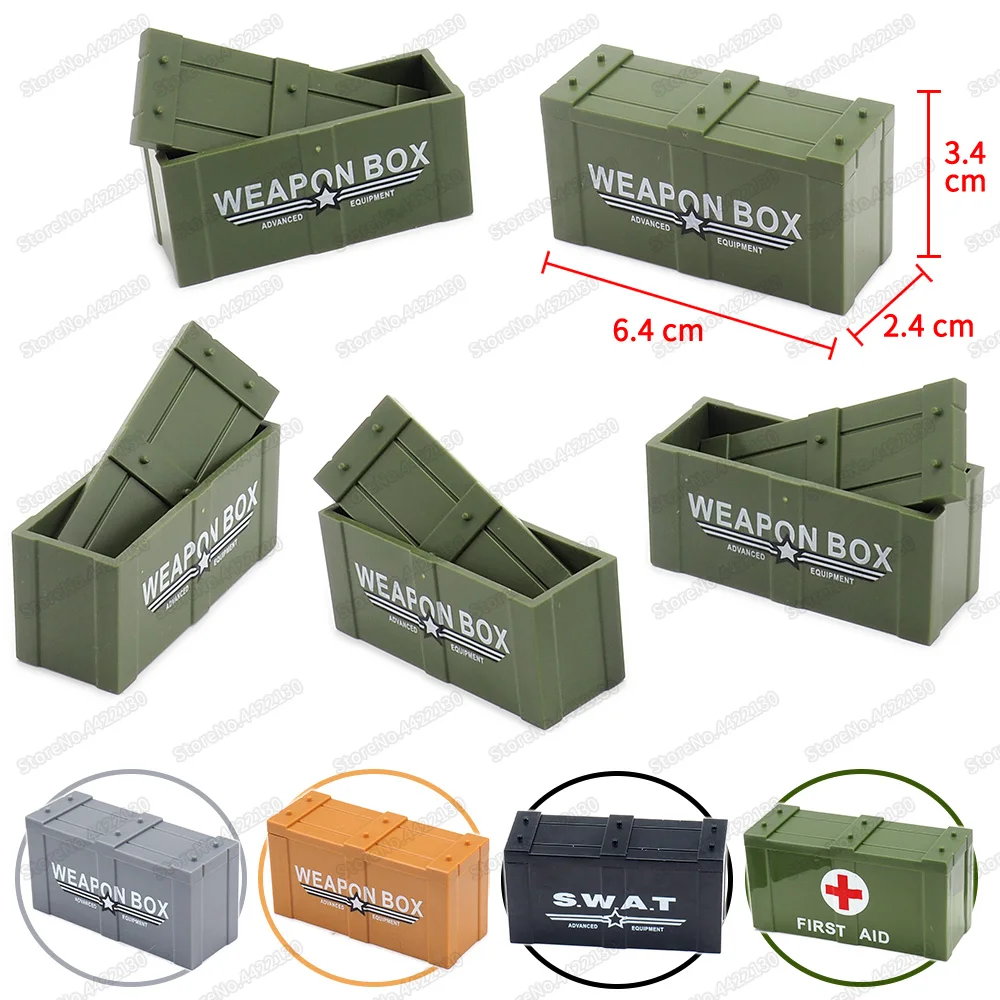 Военная Униформа ящики с оружием фигурки крошечные модели здание МПЦ WW2 бои армия