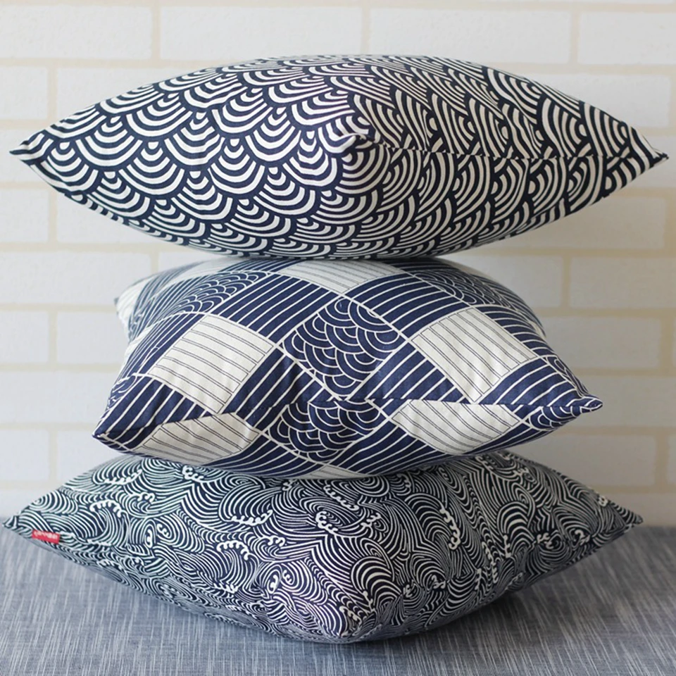 

Ready Made Hot Selling Direct Sales Japanese Style Cotton And Linen Pillowcase Sofa Cushion Bedside Back Office Lumbar Cushion