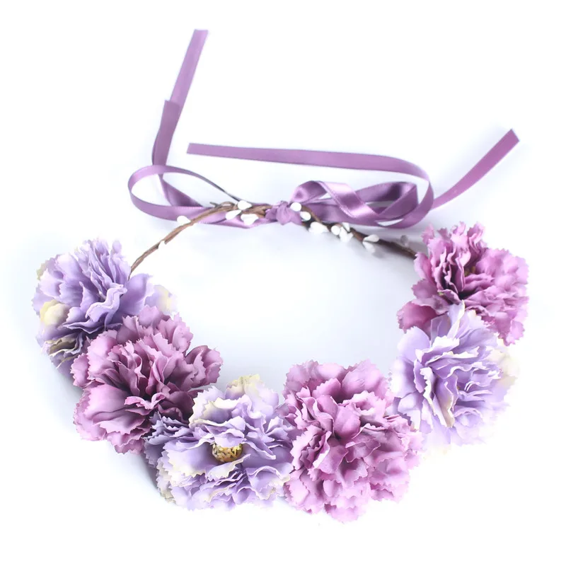 Новый богемный стиль большие ткани искусственные пионы лента украшение для