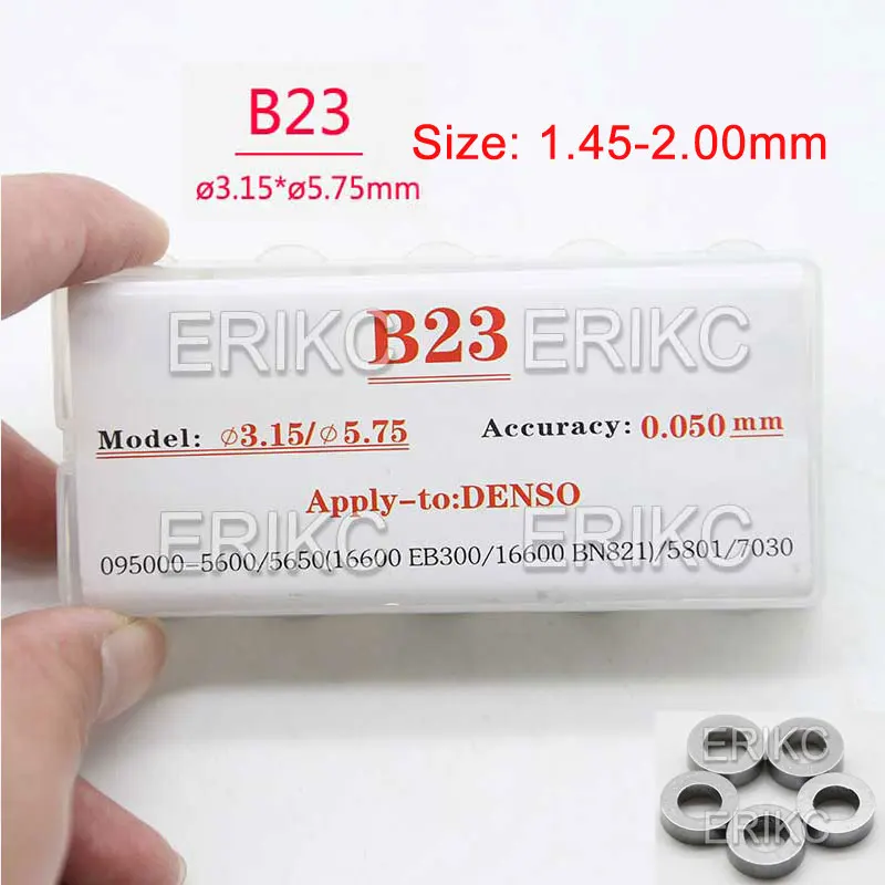 

Injector Nozzle Washer B23 Shims Auto Diesel Engine Common Rail Injektor Gasket Sizes 1.45-2.00mm 3.15x5.75mm for DENSO Sprayer