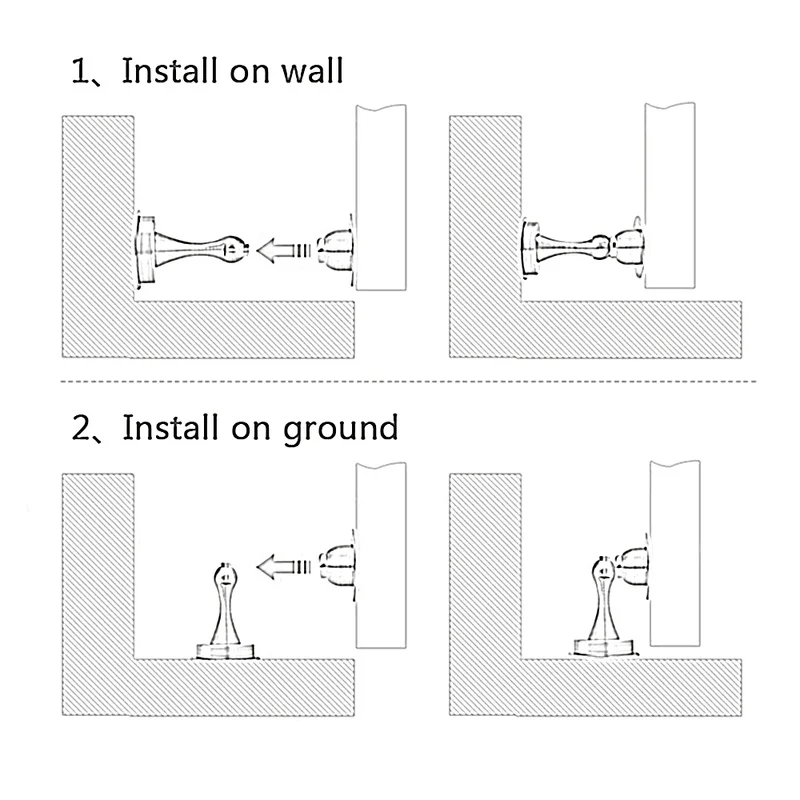Дверной ограничитель из нержавеющей стали дверная ручка магнитная наклейка