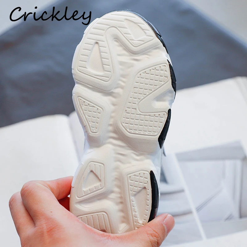 

Fashion Patchwork Boys Girls Casual Shoes Sport Training Breathable Kids Sneakers Hook Loop Toddler Children Running Shoes