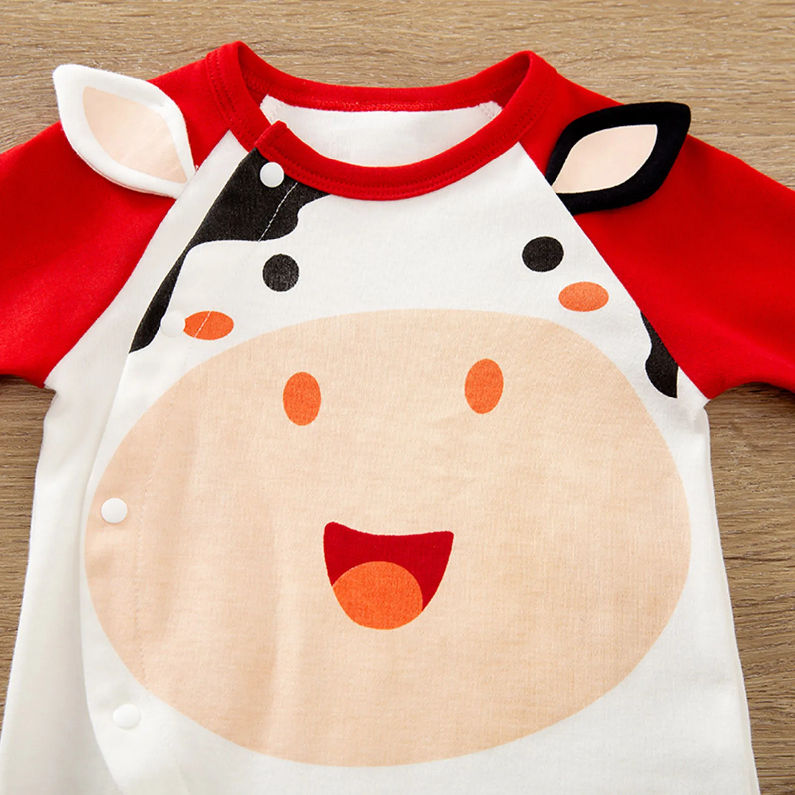 Newborn Infant Baby Boys Girls Dairy Cow Print Cartoon Romper Jumpsuit Outfits boy clothes kinder kleding meisje E1 | Мать и ребенок
