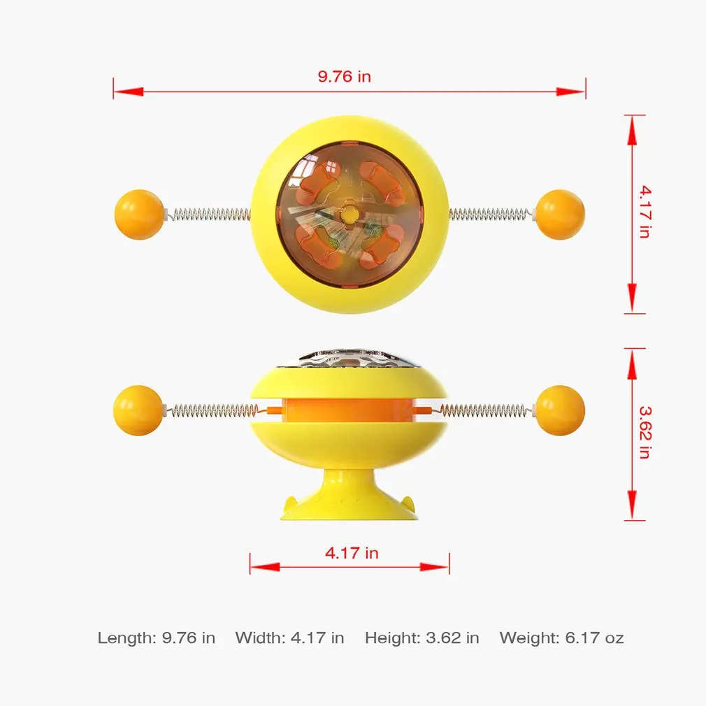 

Cat Toys Creative Turntable Interesting Catnip Interactive Cat Toys For Indoor Toys With Suction Cup Base With Funny Cat Stick