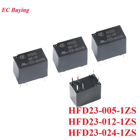 Мини-реле HFD23 DC 24В 12В 5В 6 контактов