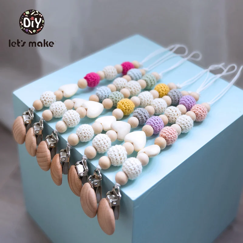 1 шт. деревянный Прорезыватель для зубов вязанные бусины кормления без БФА