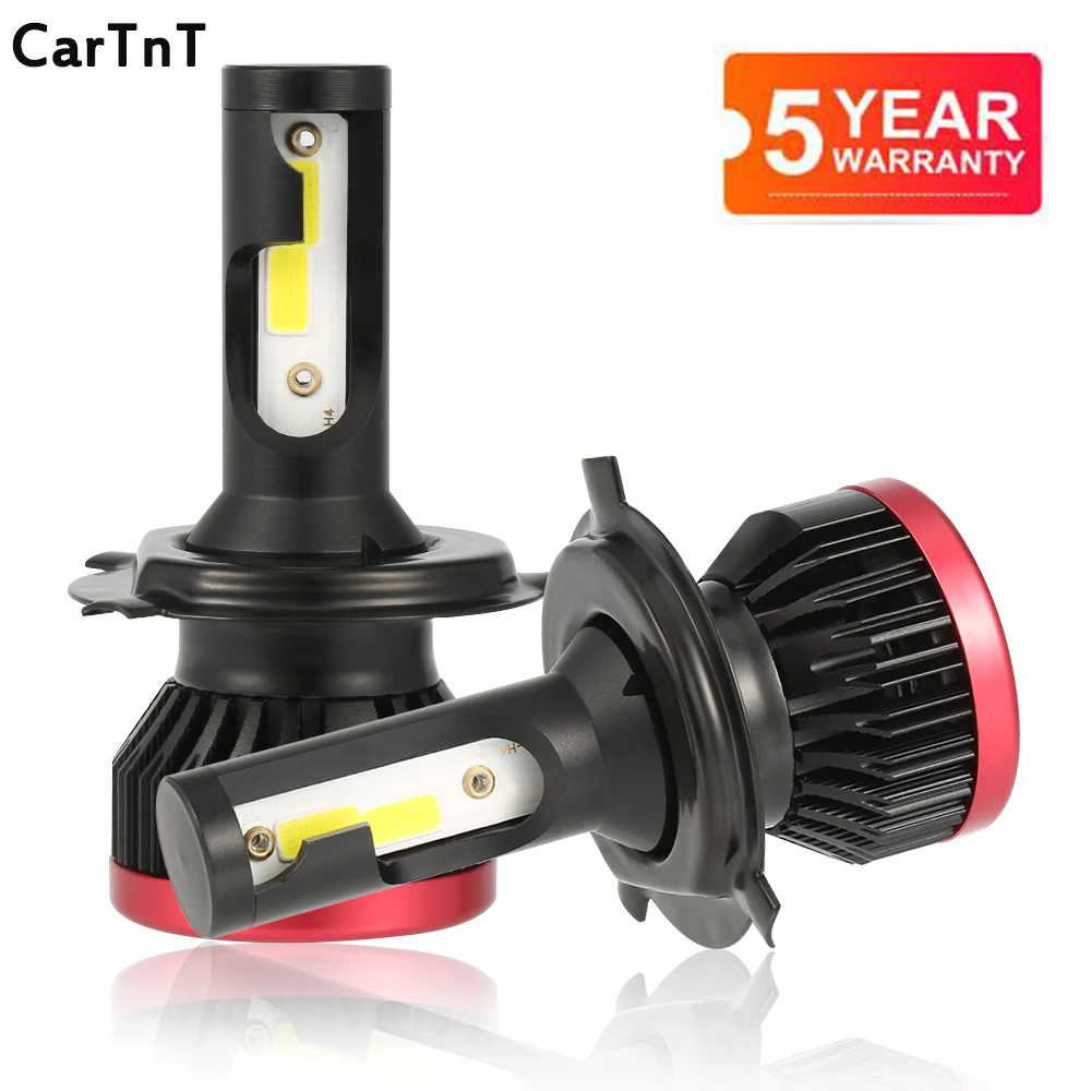 CarTnT 2 шт Мини H7 светодиодный лампы H1 H3 H4 H11 9005 HB3 9006 HB4 для авто 100 Вт 6500K 20000LM