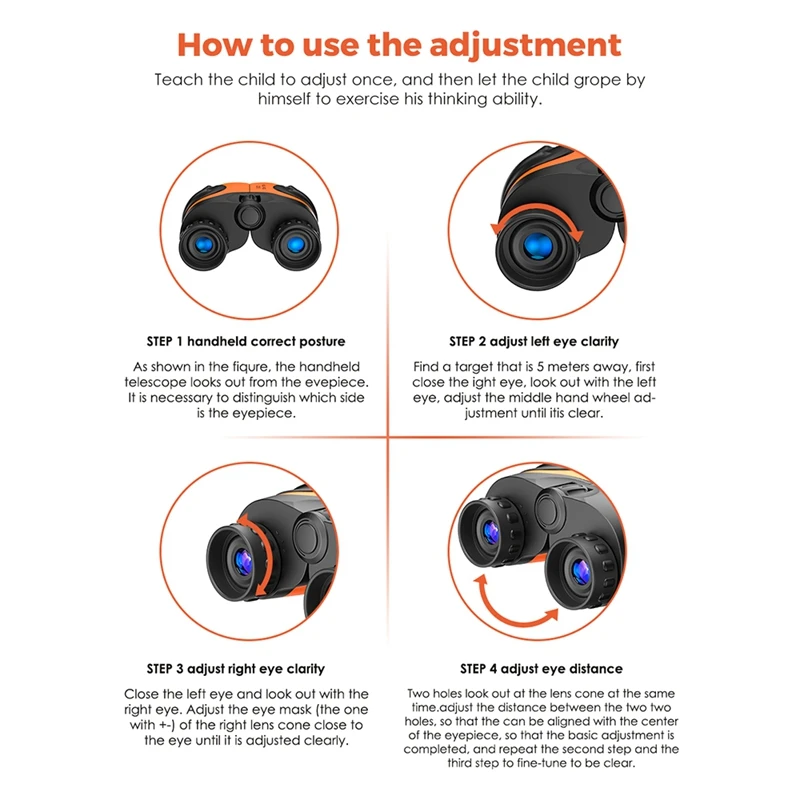 Mini Binoculars for Kids HD 8X21 Compact Telescope Gift Toys Children Portable Scope Angle Zoom | Инструменты