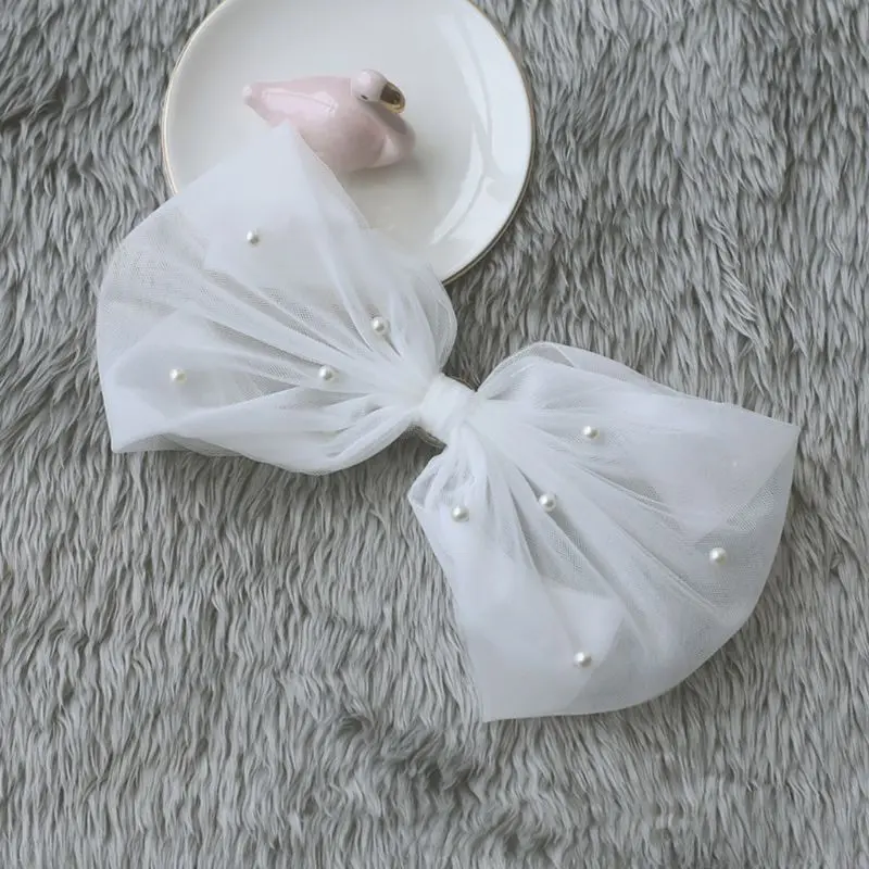 

Фата свадебная из тюля, многослойная пушистая с белым бантом, с гребнем, с искусственным жемчугом, фея невесты, W0YA