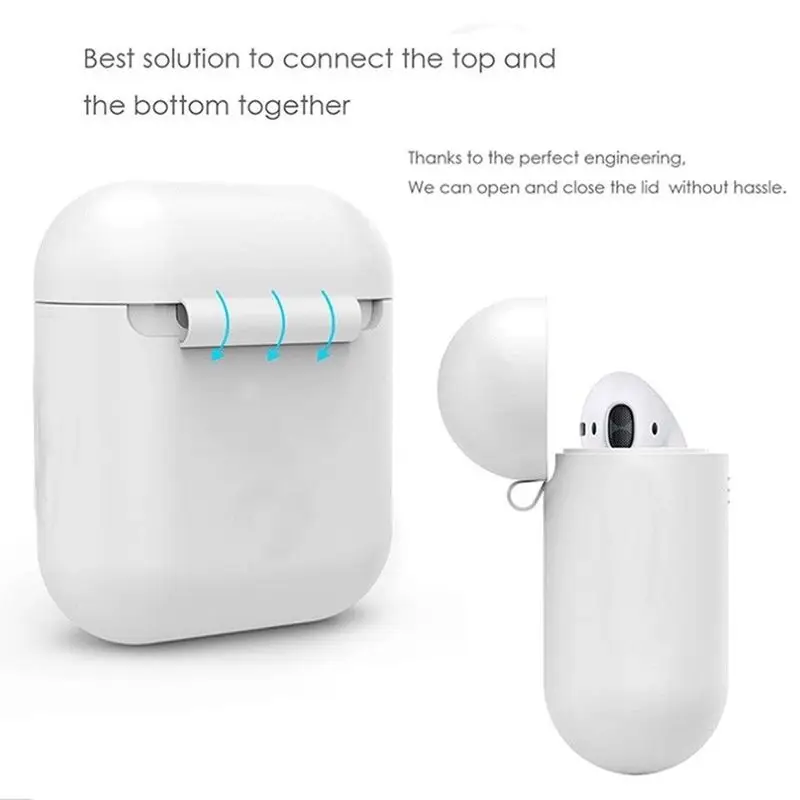 Чехол-накладка для наушников Apple Airpod силиконовый защитный чехол беспроводных
