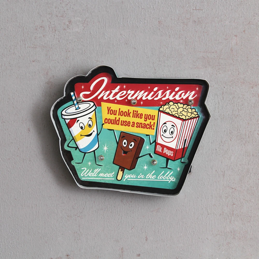 Ретро светодиодный неоновый вывеска винтажный попкорн лед Кока домашний декор