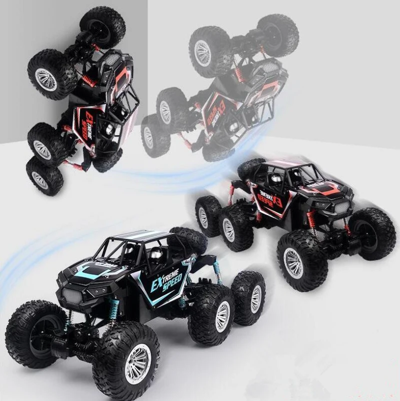 Детский подарок электрический RC автомобиль 1:8 2,4G 150M супер большой 6/4 колеса 6WD 4WD вождения независимая подвеска 360 градусов опрокидывающийся RC автомобиль