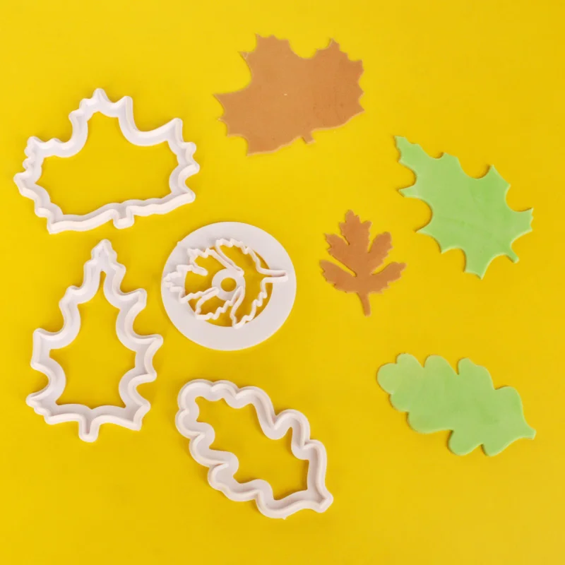 

4pcs Maple Leaf Clay Cutter Emboss Stamp Cutting Mold Pottery Tools Designer Diy Polymer Clay Hobby Art Supplies