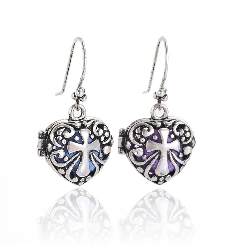 5 пар тибетские филигранные кресты в форме сердца ароматерапия эфирное масло