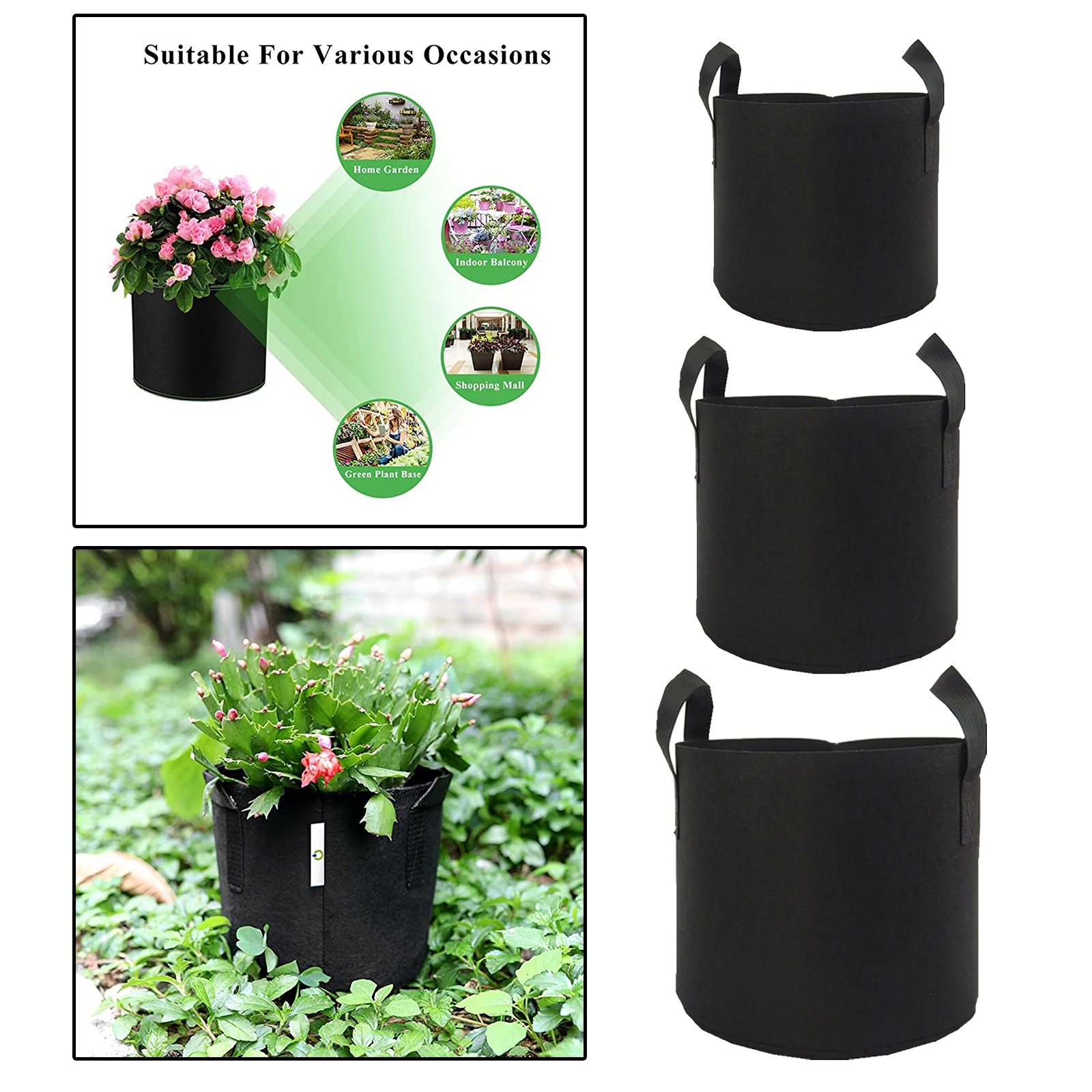 

Fabric Pots For All Types Of Plants Round Gardening Growing Bag Boost