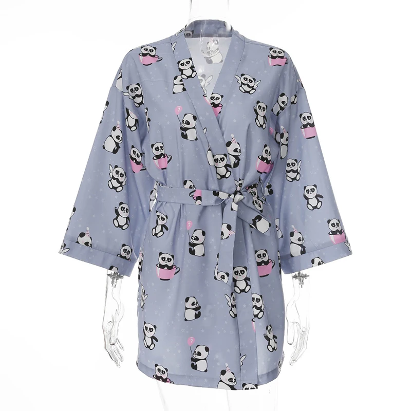 2020 Женская Осенняя модная ночная рубашка с рисунком панды ночные рубашки женские
