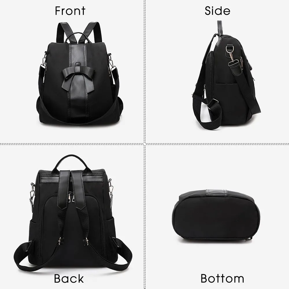 Женский рюкзак TTOU с защитой от кражи качественный кожаный мягкий школьный ранец