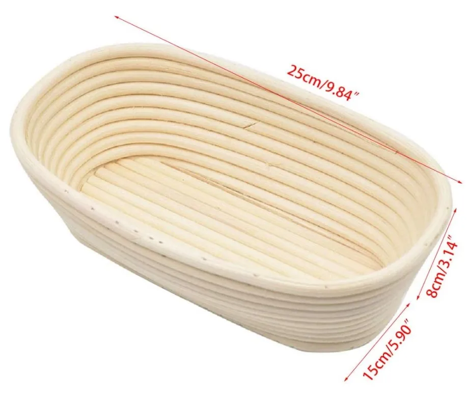 6PCS Oval Dough Banneton Brotform Dougn Rattan Bread Proofing Proving Baskets Fermentation Wicker Basket Kitchen Supplies | Дом и сад