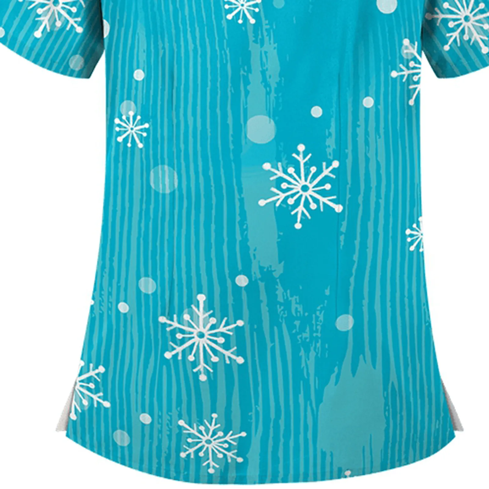 Топы с рождественским принтом для врачей и клиник унисекс рабочая одежда