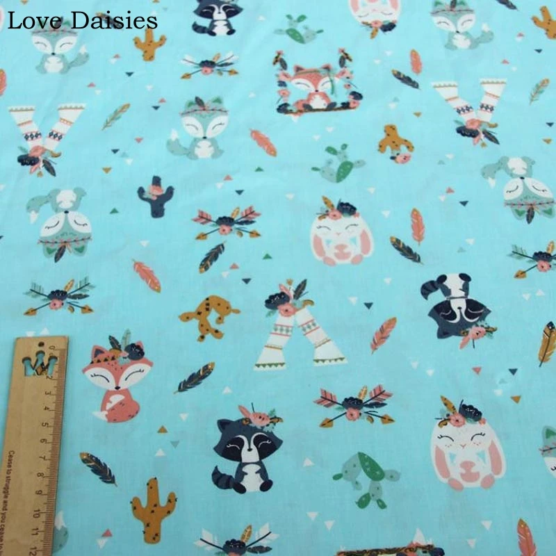 Саржевая ткань из 100% хлопка серого цвета морской волны с рисунком индийского